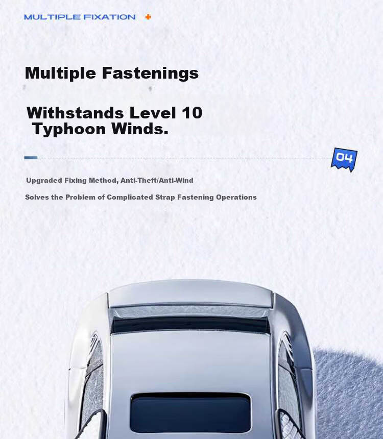 AUTOWOEL BYD Han DM-i Snow Cover Car Front Windshield Snow Shield Frost and Freeze Protection Winter Windshield Cover 17