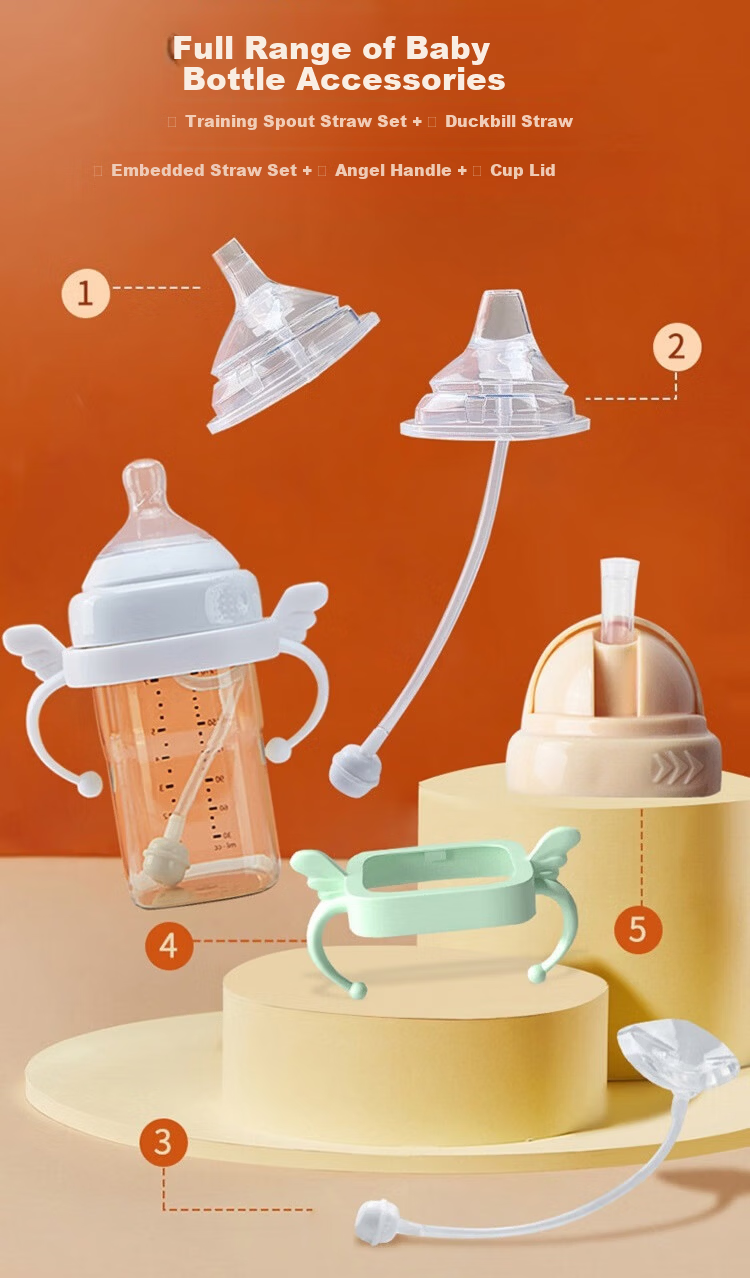 IBOOLBEAR Square Baby Bottle Handle White Handle for Hegen Bottles (Compatible with Various Hegen Square Bottles) 1