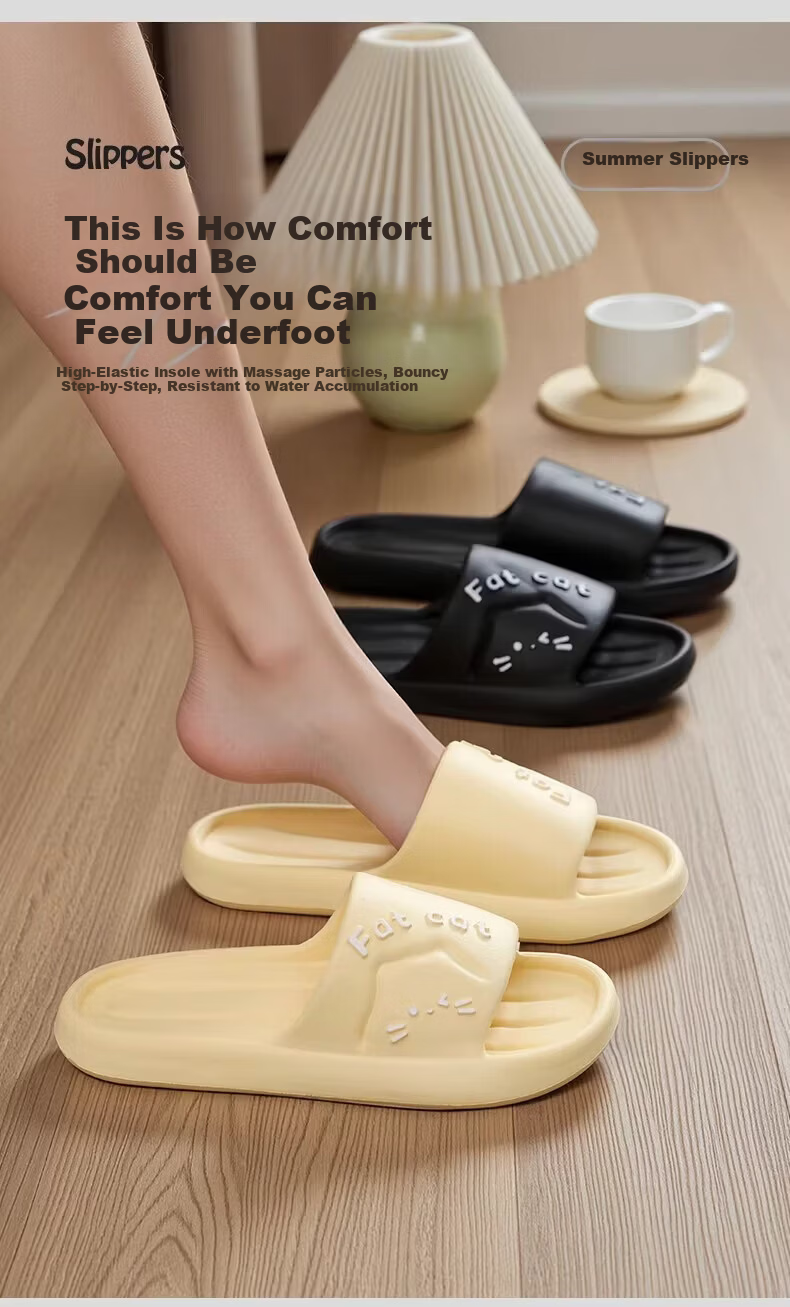Zhiying Women's Summer Indoor Home Shower Slippers Silent Non-Slip Soft Sole Men's Green Sandals Size 36-37 6
