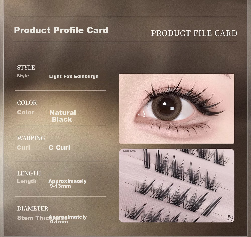 UIMO Adhesive-Free False Eyelashes Fox Style Baby Curved Comic Natural Realistic Mom-Like Look Small White Intern 8
