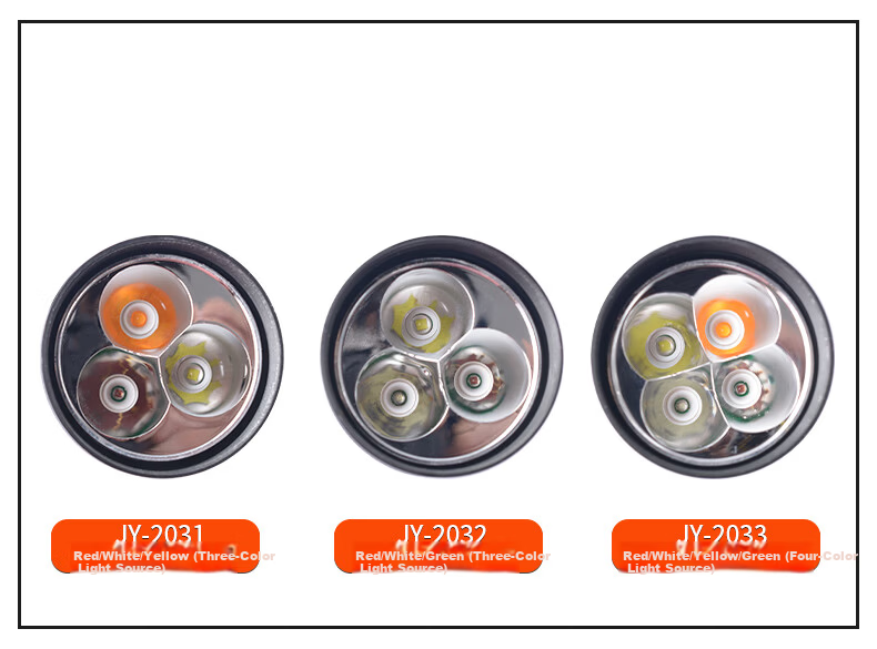 Jujingyang Railway Flashlight Signal Light Four-Color High Brightness Red White Yellow Green 2033 Rechargeable Traffic Train Indicator Light 10