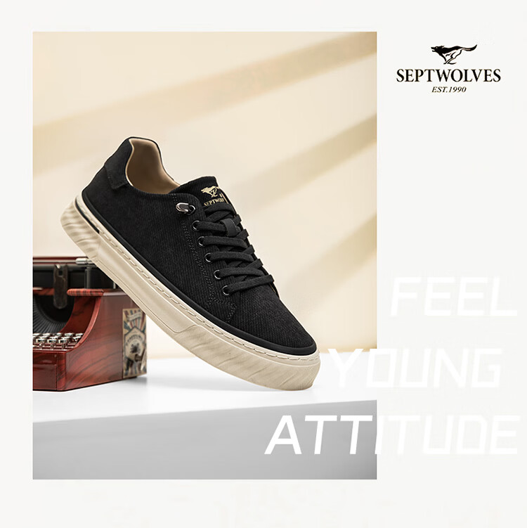 Septwolves Men's Summer 2026 New Canvas Shoes Breathable Lightweight Low-top Sneakers Trendy Casual Shoes 480375 14