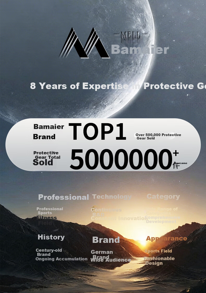 Bamier Knee Brace Sports Mountaineering Running Basketball Professional Protective Knee Support Men Medical Use for Meniscus Ligament Patella Injury 1