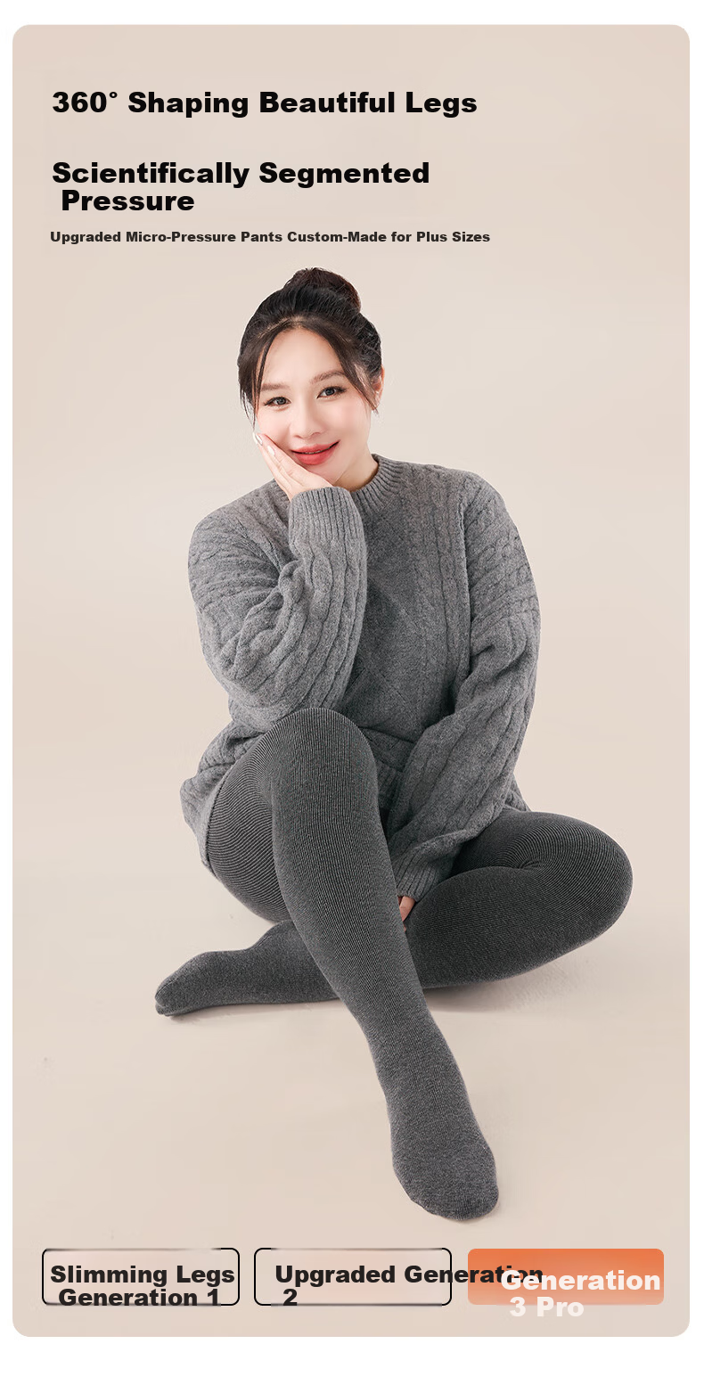 Bonas Plus Size Thickened Fleece-Lined Tights Autumn Winter Slimming Warm Leggings for Women 1