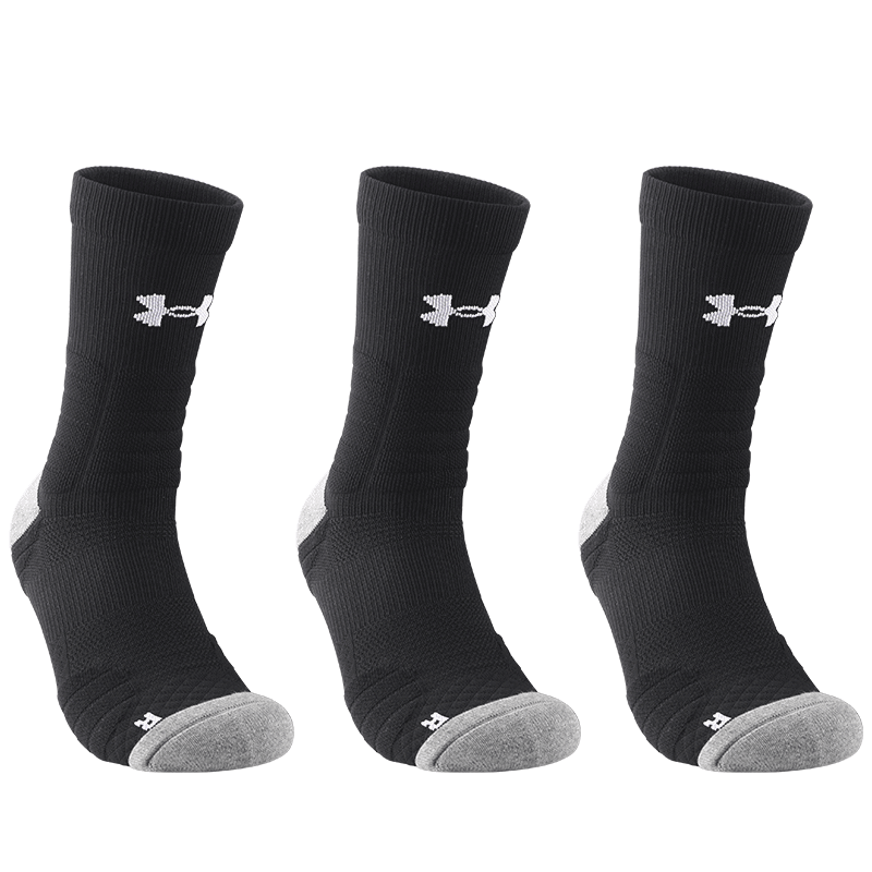 Under Armour Men's Basketball Socks Sports Running Long Socks Autumn Winter Thickened Cotton Marathon Badminton Antibacterial Deodorant Terry Socks