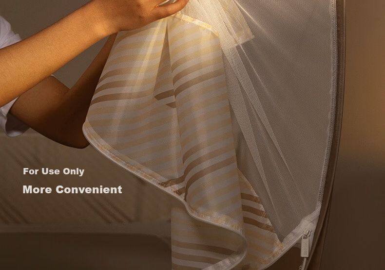 MEDOGA Mongolian Mosquito Net, 1.5x2 Meters, Home Use, Integrated Design, No Installation Required, Three-Door Opening, Large Space, Star Blue [Foldable] 12