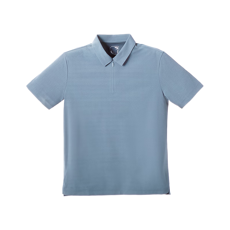 JD Jingzao Men's Short Sleeve Polo Shirt Sweat-Resistant Cooling Summer Commuter T-Shirt Cloud Gray Blue 2XL Father's Day Gift