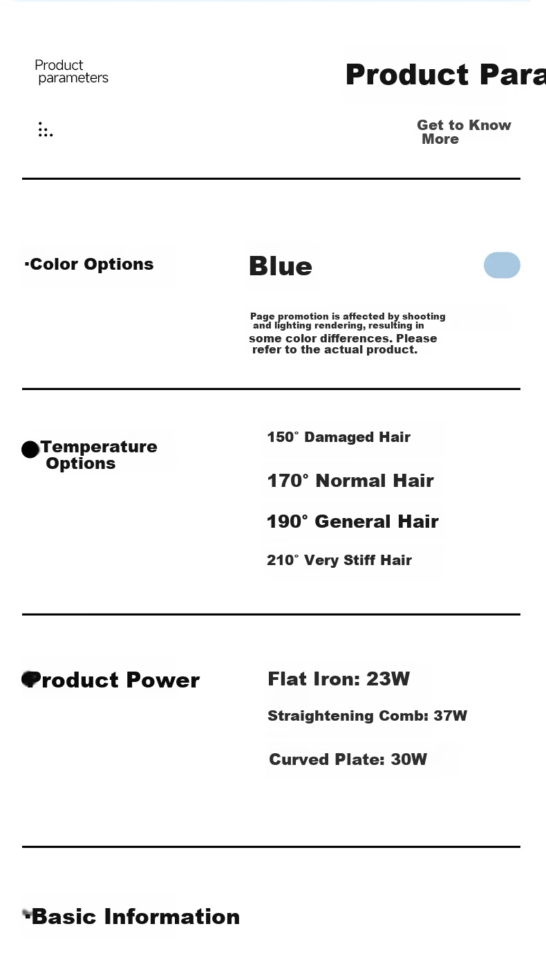 MinHuang 【All-in-One】Negative Ion Straightening Comb Cold Air Curved Hair Straightener Bangs High Crown Three-in-One Curling Iron XN-Z19 12