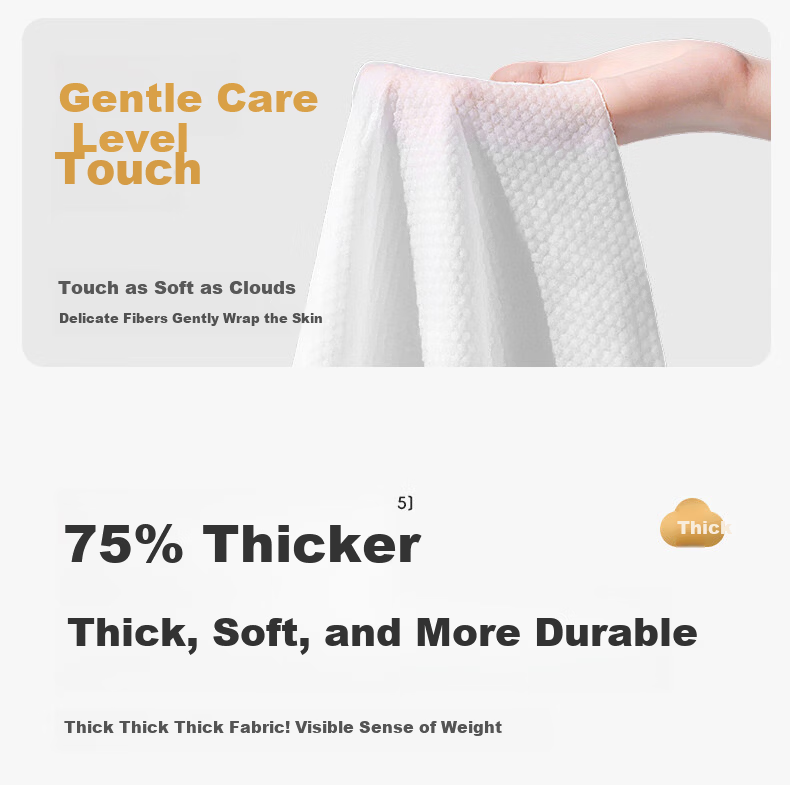 FulCotton Full Cotton Soft Wipes Dual-Use Dry and Wet Hanging Thick Facial Towels 210 Sheets*1 Pack 4