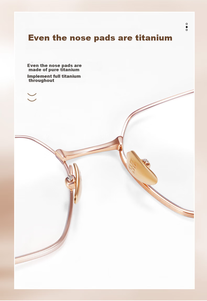 Sunset Red Titanium Reading Glasses HD Blue Light Blocking Fashionable Premium Presbyopia Glasses E111M 100 Degree Gift for Mom 4