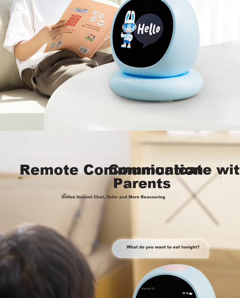 Wanhuo 61 Children's Day Gift for Girls High-End Birthday Gift Smart Alarm Clock 2026 New Student Wake-Up Device Bean Bag AI Learning Robot Time Manager 17