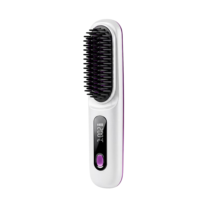 RTICS Wireless Hair Straightening Brush Negative Ion Hair Care Portable Dual-Use Straight and Curl Hair Styling Tool for Men and Women