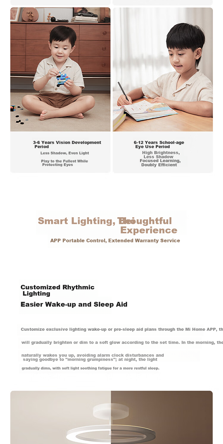 Mijia Xiaomi Ceiling Light Pro Ultra-thin D50 Seamless Eye-protection Full-spectrum Ceiling Light [Installation Included] 9