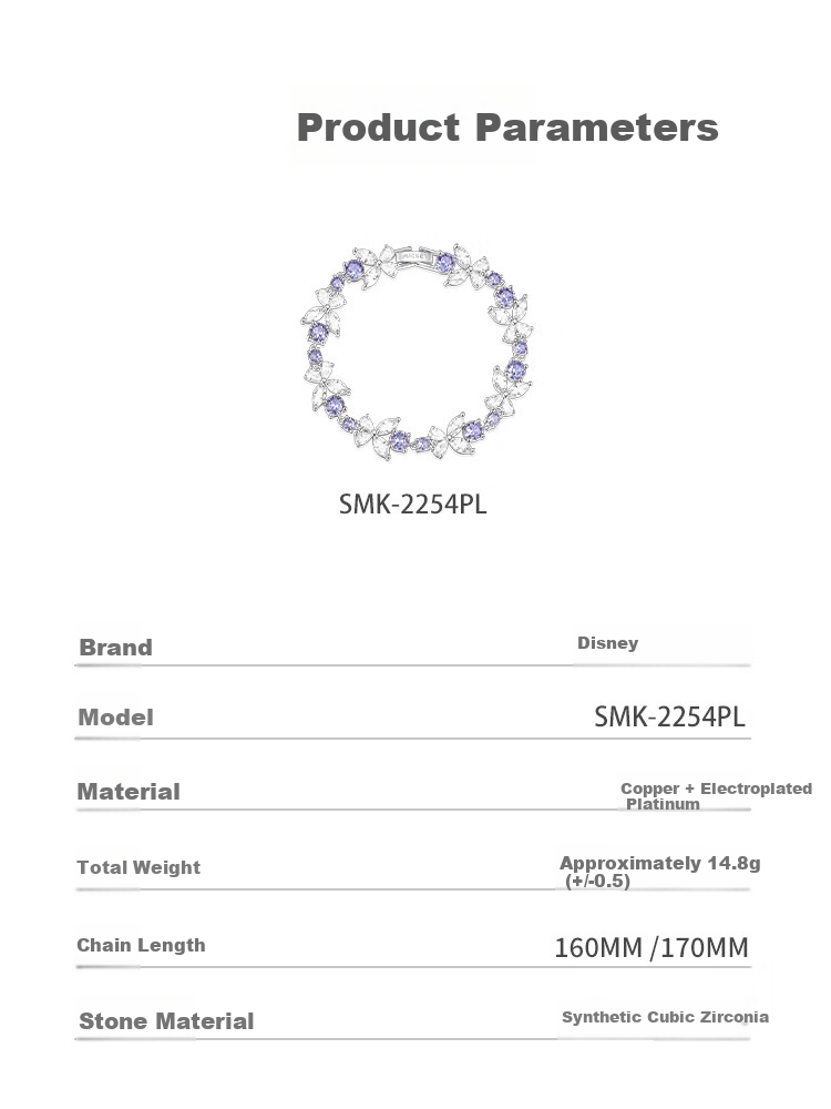 Disney Wisteria Flower Bracelet for Women Birthday Gift Unique High-End Girlfriend Present 5