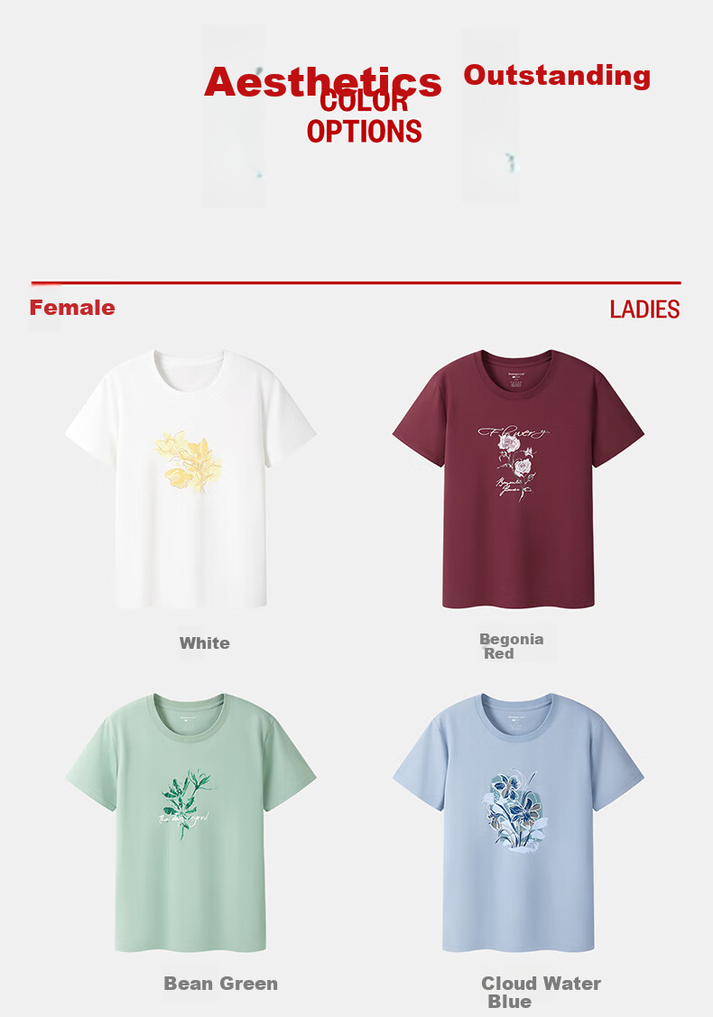 Threegun Women's Short Sleeve T-Shirt [Stretch Breathable Cotton] 2026 New Ribbed Crew Neck Casual Top 17