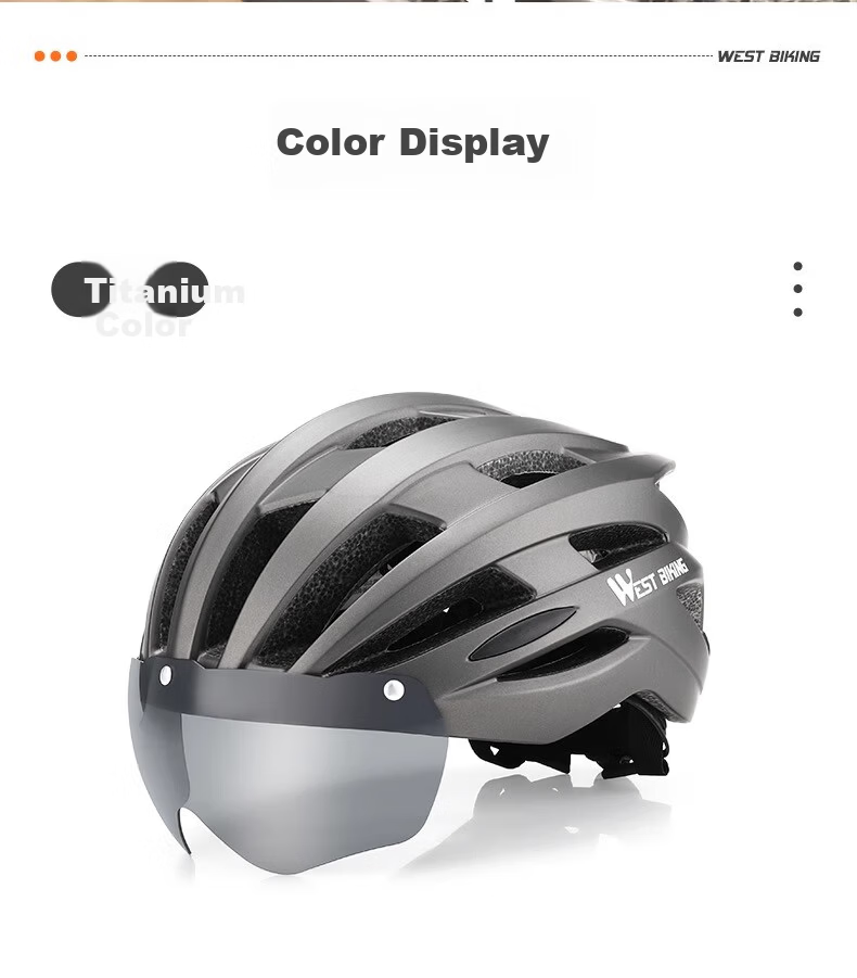 Xiqizhe Bicycle Riding Helmet with Integrated Goggles Mountain Road Bike Cycling Gear 16