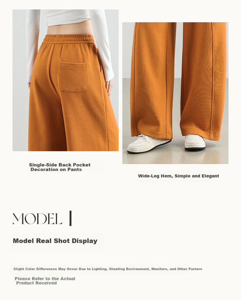 Borui Glutinous Rice Curved Blade Pants Women's 2026 New Spring Wide-Leg Slim Casual Red Banana Pants with Center Seam 13