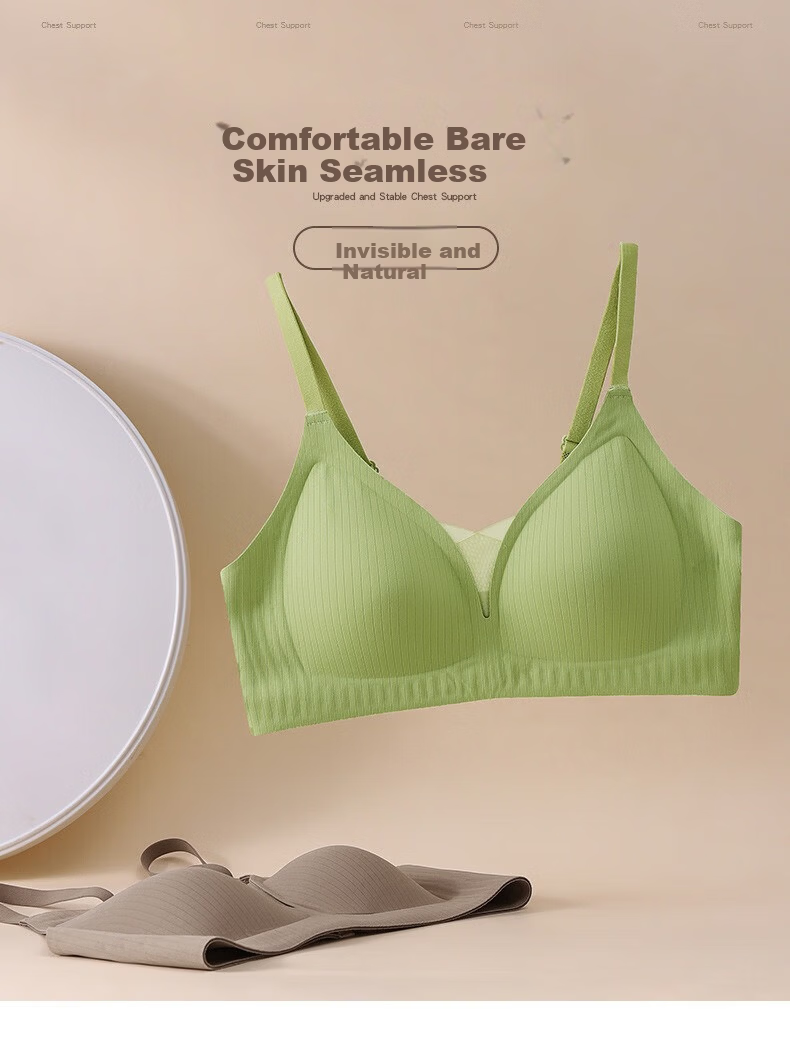 GRACEWELL Seamless Nude Sensation Women's Small Bust Push-Up Bra Anti-Sagging Side Support Anti-Expansion Lift Thin Autumn Winter Edition 12
