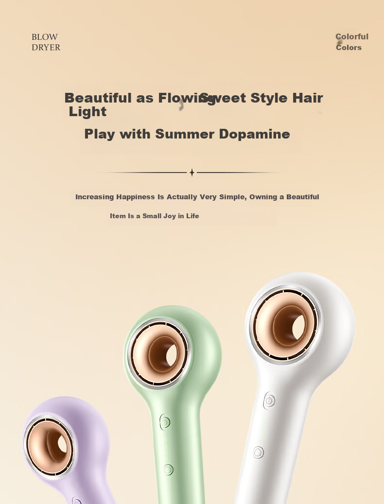 VTT Germany Lollipop High-Speed Hair Dryer Home Silent Negative Ion High Power Hair Protection Quiet Low Noise Birthday Gift 20
