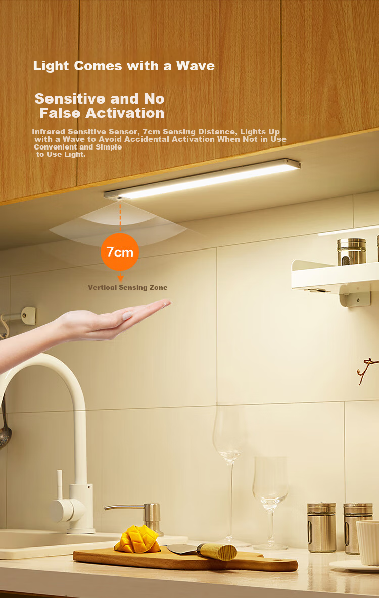 BULL Hand Wave Sensor Cabinet Light Wardrobe Light Wine Cabinet MC-C1R5B-ES Hand Sweep Sensor Magnetic 40CM 5700K 3