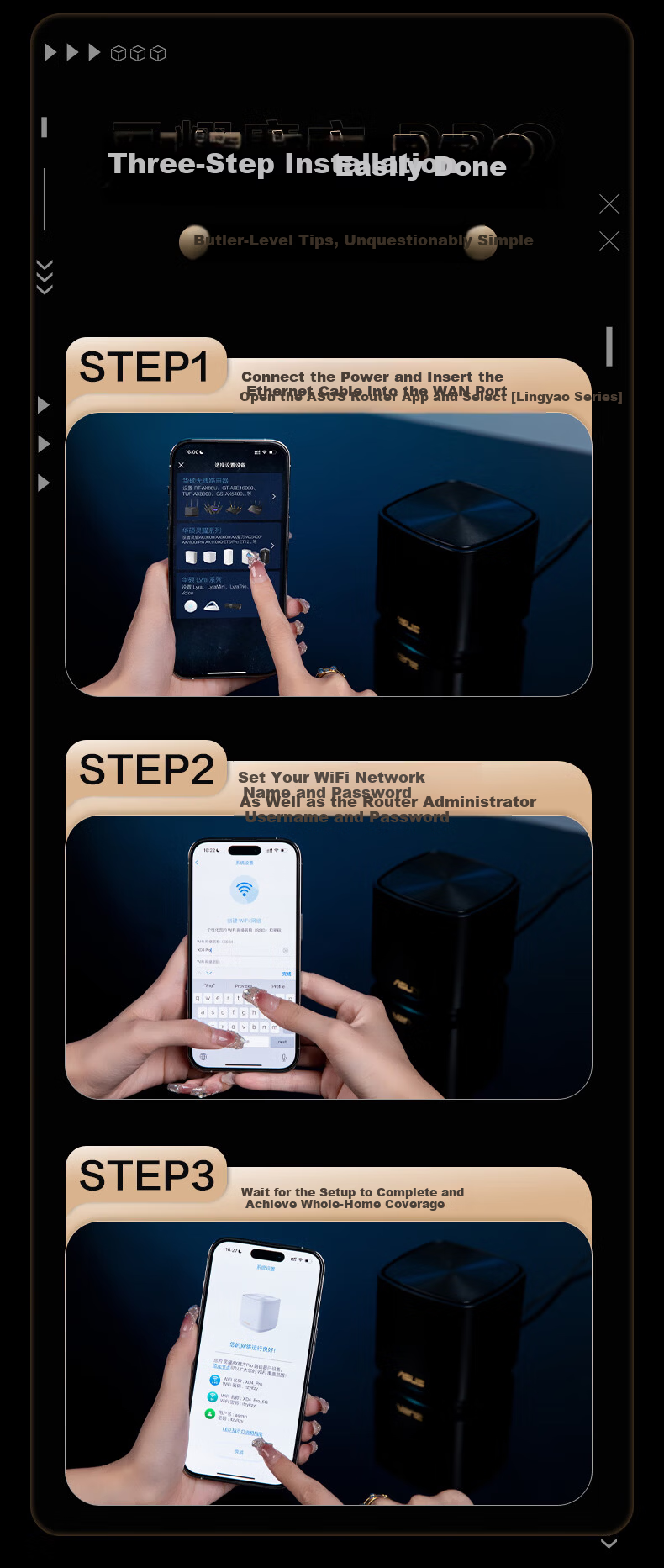 ASUS Lingyao AX7800M Distributed Router WiFi6 Tri-Band Gigabit Whole-Home Coverage AiMesh Router 6