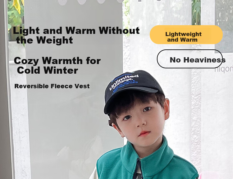 Nubiwear Kids Vest Boys Spring Fleece Sleeveless Jacket Toddler Spring Outerwear Fleece Waistcoat for Big Kids 1