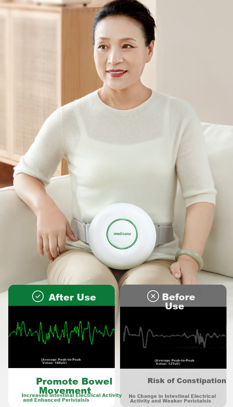 MEDISANA German Abdominal Massager Promotes Intestinal Peristalsis Stomach Massager Warm Uterus Waist Belt Heat Therapy Fully Automatic Massager Practical Gift for Women 17