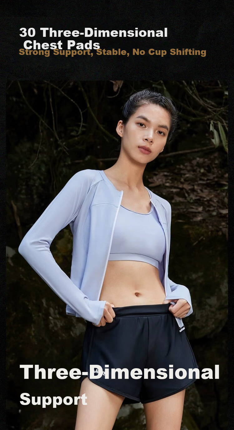 JEEP Women's Two-Piece Long Sleeve Double-Layer Slimming Sun Protection Quick-Dry Swimsuit Three-Piece Set Light Gray L 3