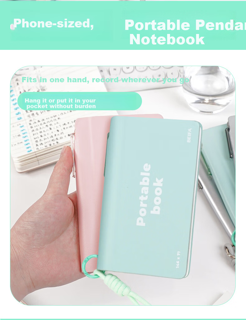 BEIFA Portable Sheep Leather Notebook Space Silver 2