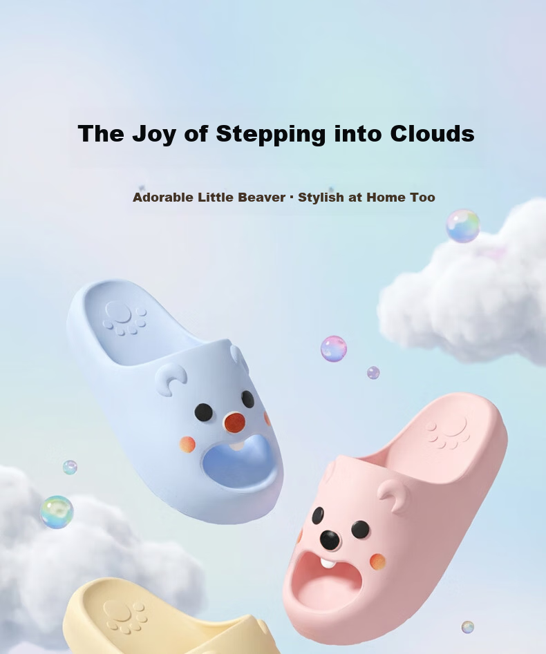 She Enjoy Cute Cartoon Style Indoor Bathroom Thick Sole Slippers 5