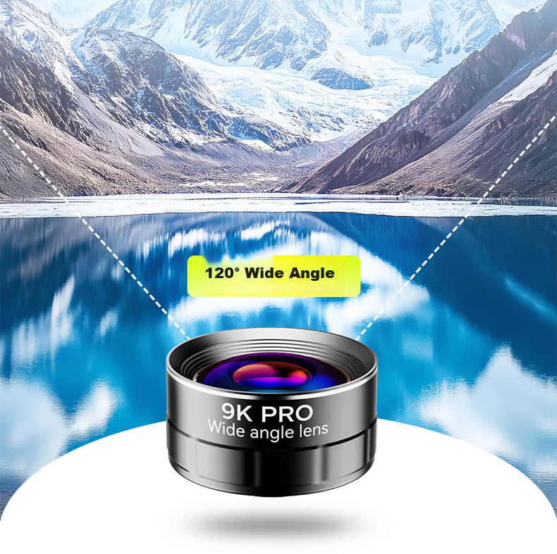 Suoying [Hot Sale 200K+] Wide-Angle Lens Mobile Phone External Camera Dedicated for Live Streaming Universal 9K HD Video Shooting Professional External DSLR-Level Lens 7