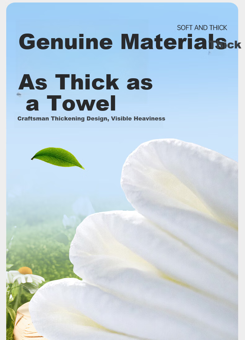 Cotton Deer Pure Cotton Hanging Facial Towels, Extra Large and Thick, Dual-use Dry and Wet Face Wipes, Makeup Cotton Cleansing Towels, 2 Packs 9