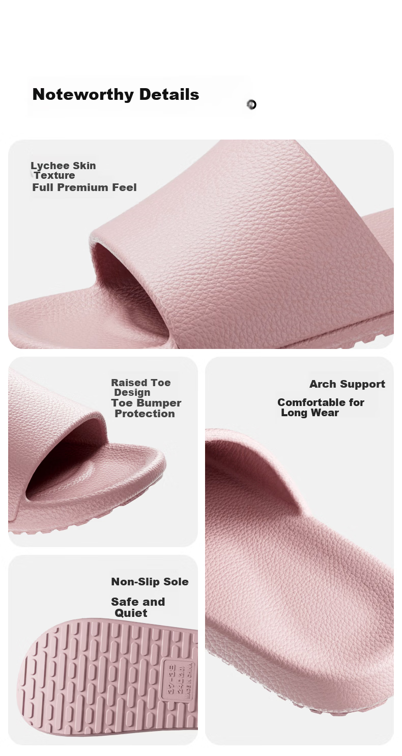 Puxi 2026 New Summer Women's Leather Texture Slip-On Bathroom Shower Non-Slip Arch Support Home Sandals Ivory White 35-36 7