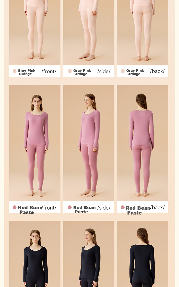 MiiOW Women's Thermal Underwear Set Autumn Winter Basic Warm Long Johns and Top 21