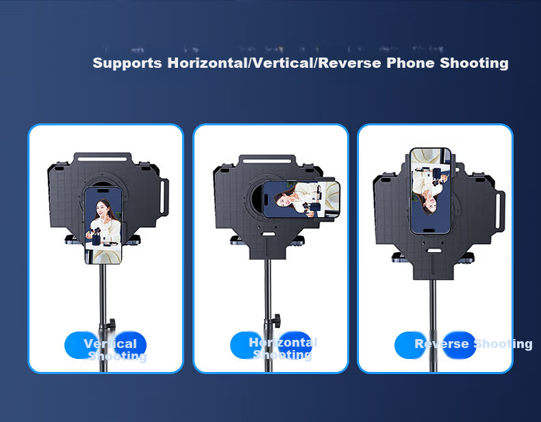 JIMANTU Live Teleprompter Large Screen Universal Portable Prompting Board for Mobile Phones, Tablets, DSLR, Mirrorless Cameras, Hosting, Broadcasting, Interviewing, Speech, Short Video Recording 4
