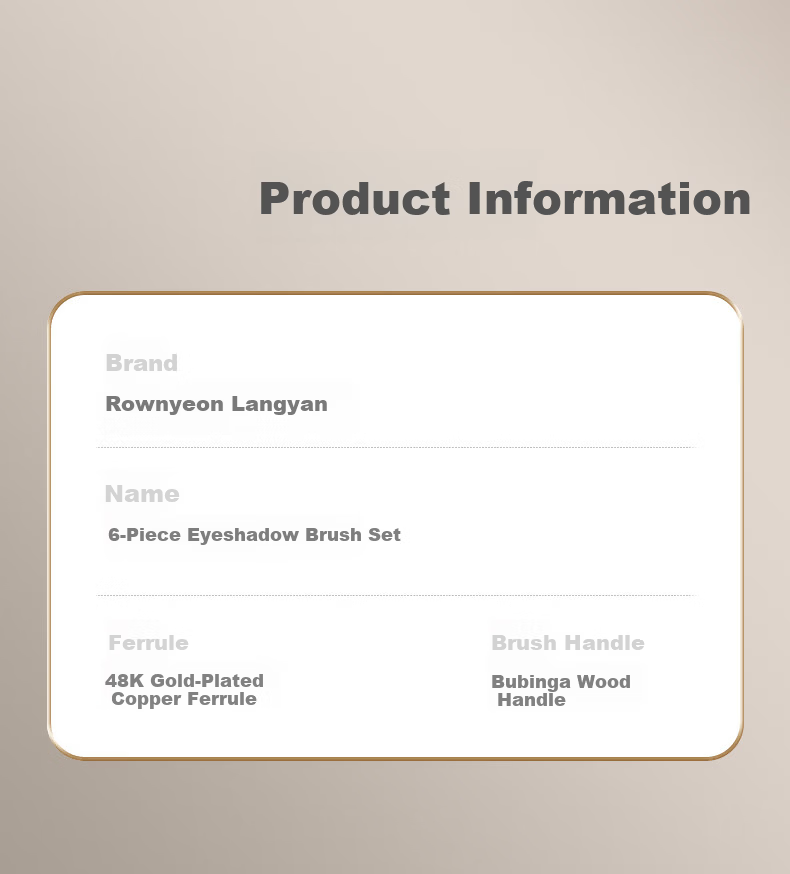 Langyan Makeup Brush Chimo CM172 Eyeshadow Set Squirrel and Goat Hair Blending Highlighting Detailing Eyeliner Under-Eye Brush 7