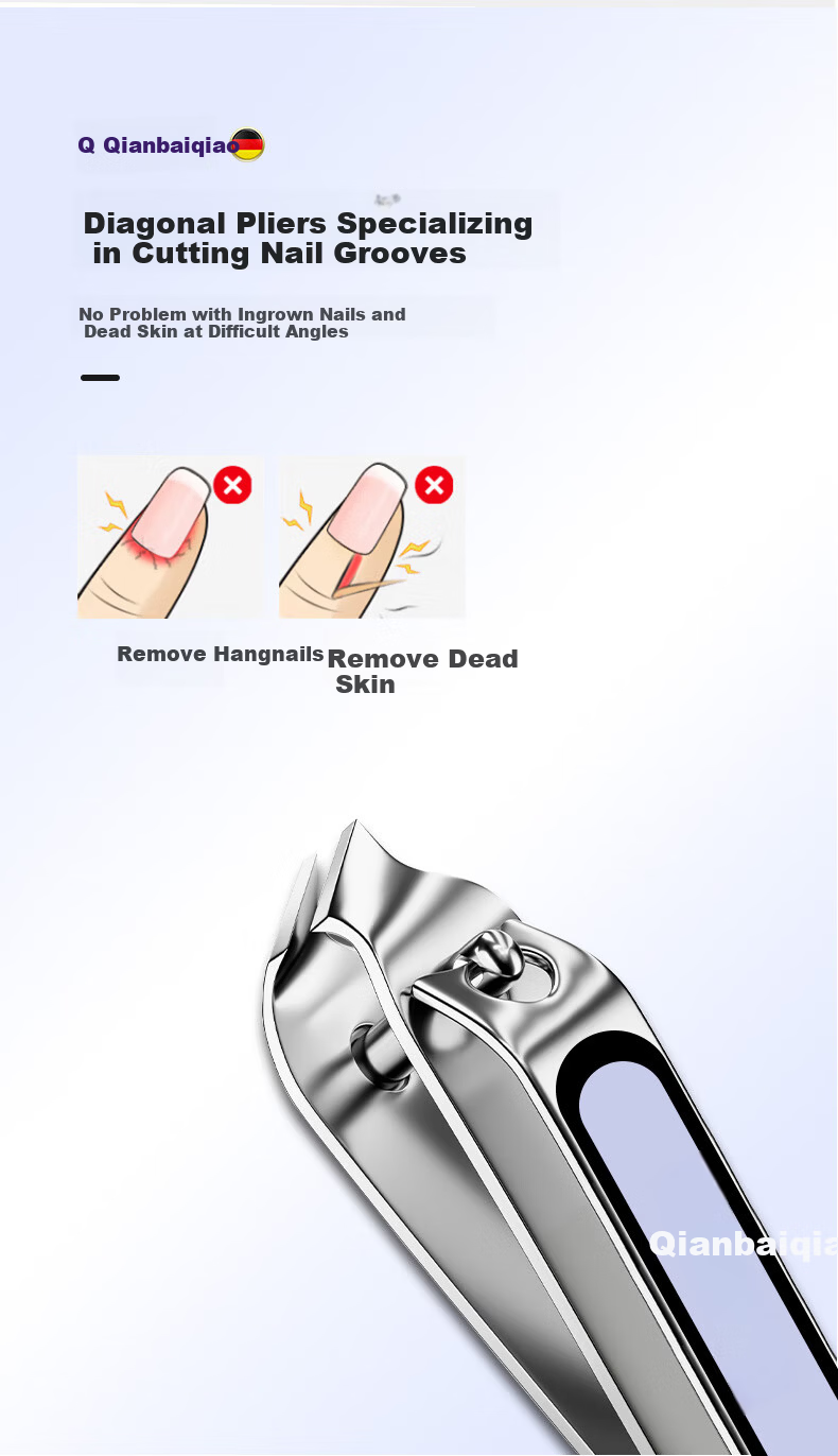 Qianbaiqiao Pedicure Nail Clipper Set for Paronychia, 4-Piece Ingrown Toenail Clippers with Curved Nail Nippers 17