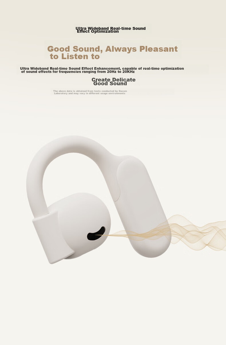 Dacom FreeBeatsPRO [Apple MFi Certified] Bluetooth Headphones, Open-Style for Sports And Running, Non-In, Non-Drop, Wireless Ear-Hook Design, Bone Conduction Concept, Compatible with Huawei 12