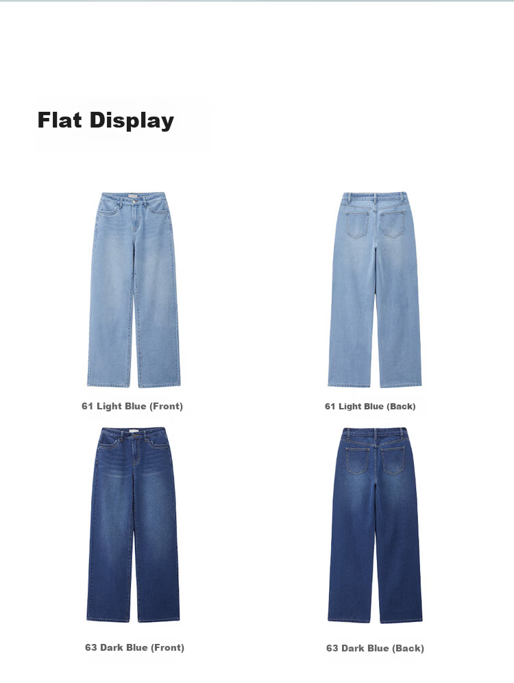 Giordano Women's Pants, New Summer 2026 Style, Pure Cotton Vintage Washed Straight-Leg Whisker Jeans, 13416339 19