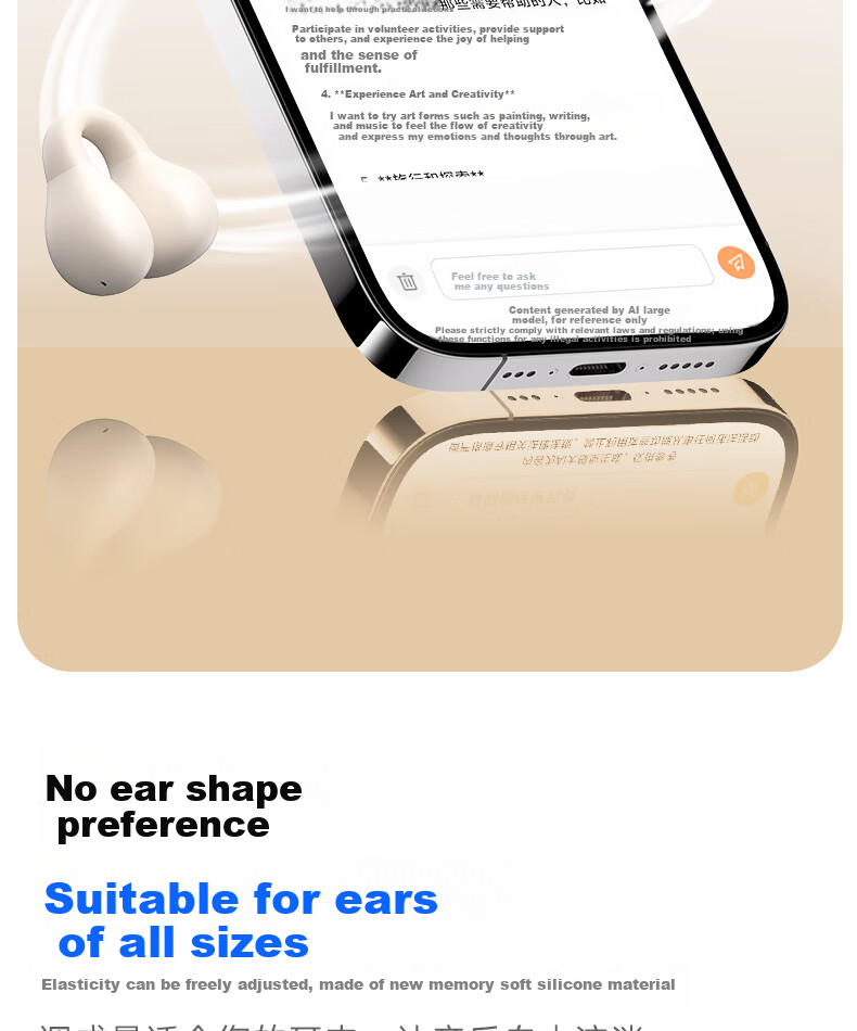 D.ROB D.ROB Clip-on AI Translation Wireless Bluetooth Earphones Power Bank 2-in-1 Long Battery Life Compatible with Huawei Xiaomi Apple K75 Ink Black 11