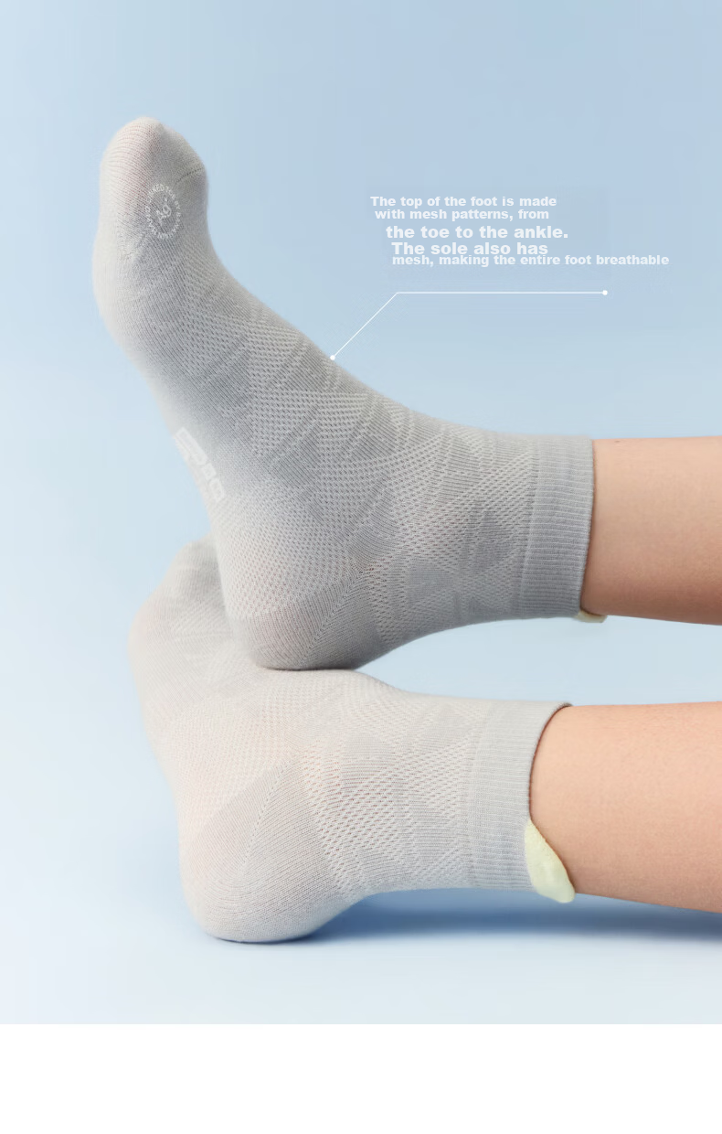 Bananain 302Cool Kids Antibacterial Mesh Jacquard Breathable Short Socks for Boys and Girls Ages 6-12 5
