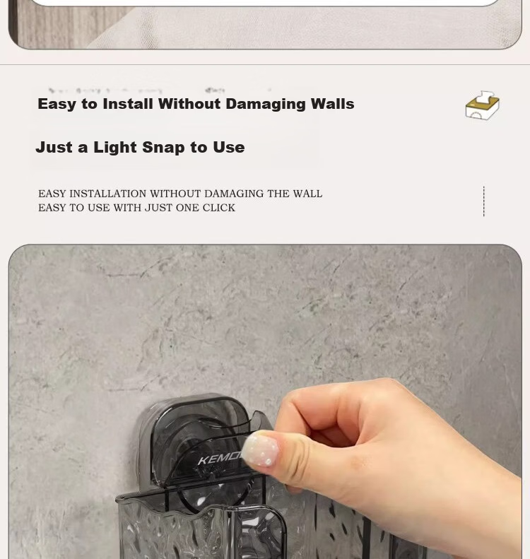 Jialifang Suction Cup Wet Wipes Storage Box Wall-Mounted Kitchen Wet Tissue Holder Wet Toilet Paper Facial Tissue Dispenser Transparent Color 6