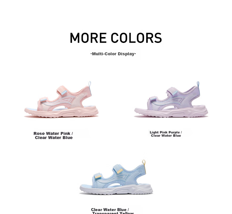 361° Kids Girls Summer Sandals 25 Breathable Soft Elastic Durable Children's Beach Sandals Purple 33 10