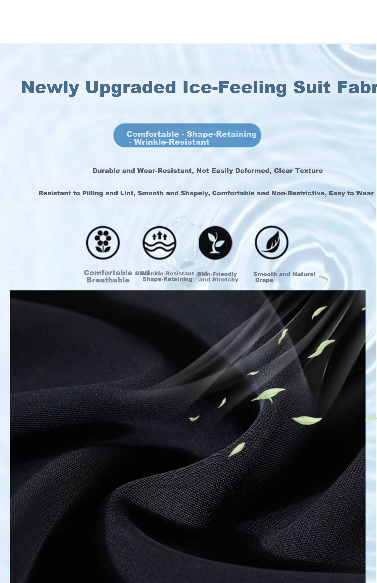 LangSha Ice Silk Suit Pants for Women, Summer New Casual Trousers, Slimming Wide-Leg Pants for Petite Figures, Draping Straight-Leg Pants for Commuting 5