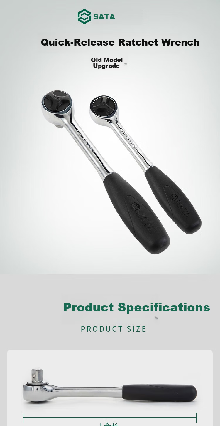 SATA 24x27mm Double Open-End Ratchet Wrench 362mm 47321 1