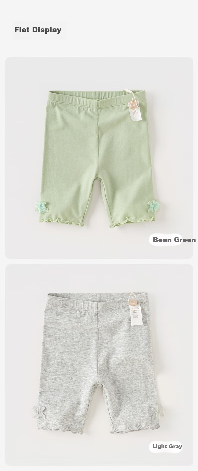 DAVE & BELLA Kids Summer Girls Antibacterial Mite-Resistant Knit Shorts Baby Leggings 8