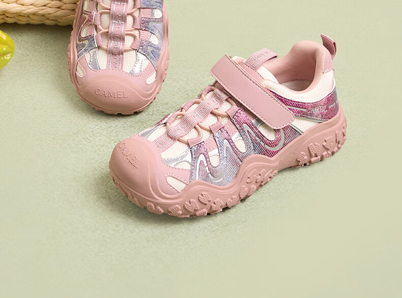 CAMEL Aurora Cute Ugly Kids Casual Velcro Children's Hiking Shoes L66S202026 Off-White/Black Size 35 15