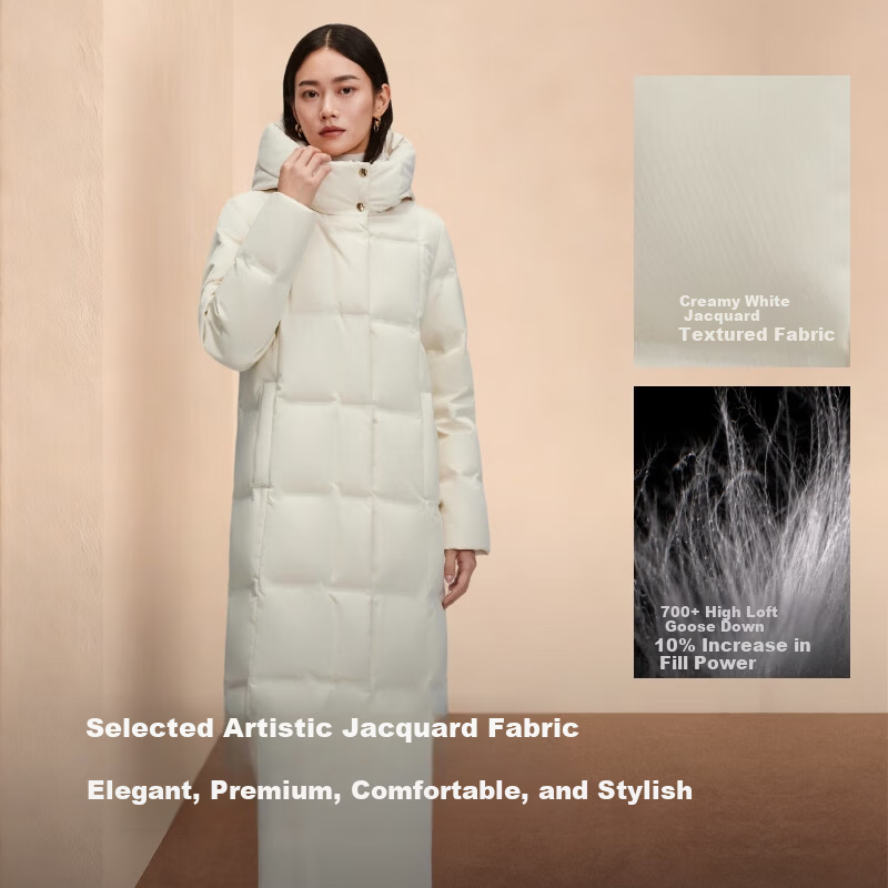 BOSIDENG Women's Winter Goose Down Long Hooded Business Warm Coat Hot Sale