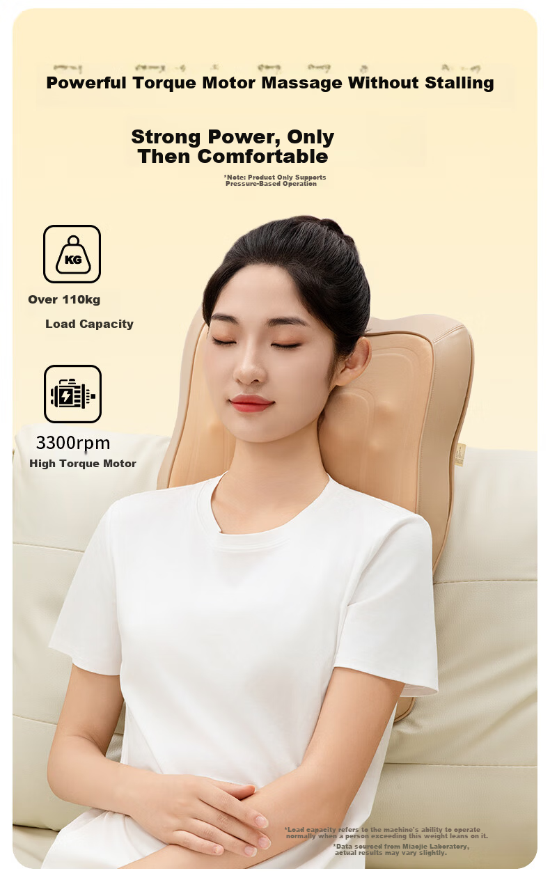 Miaojie MX08 Waist Massager Walking Style Back Massager Kneading Heat Office Lumbar Cushion Lumbar Support for Lumbar Muscle Strain Gift for Parents Mother's Day Birthday Men and Women Gold 11