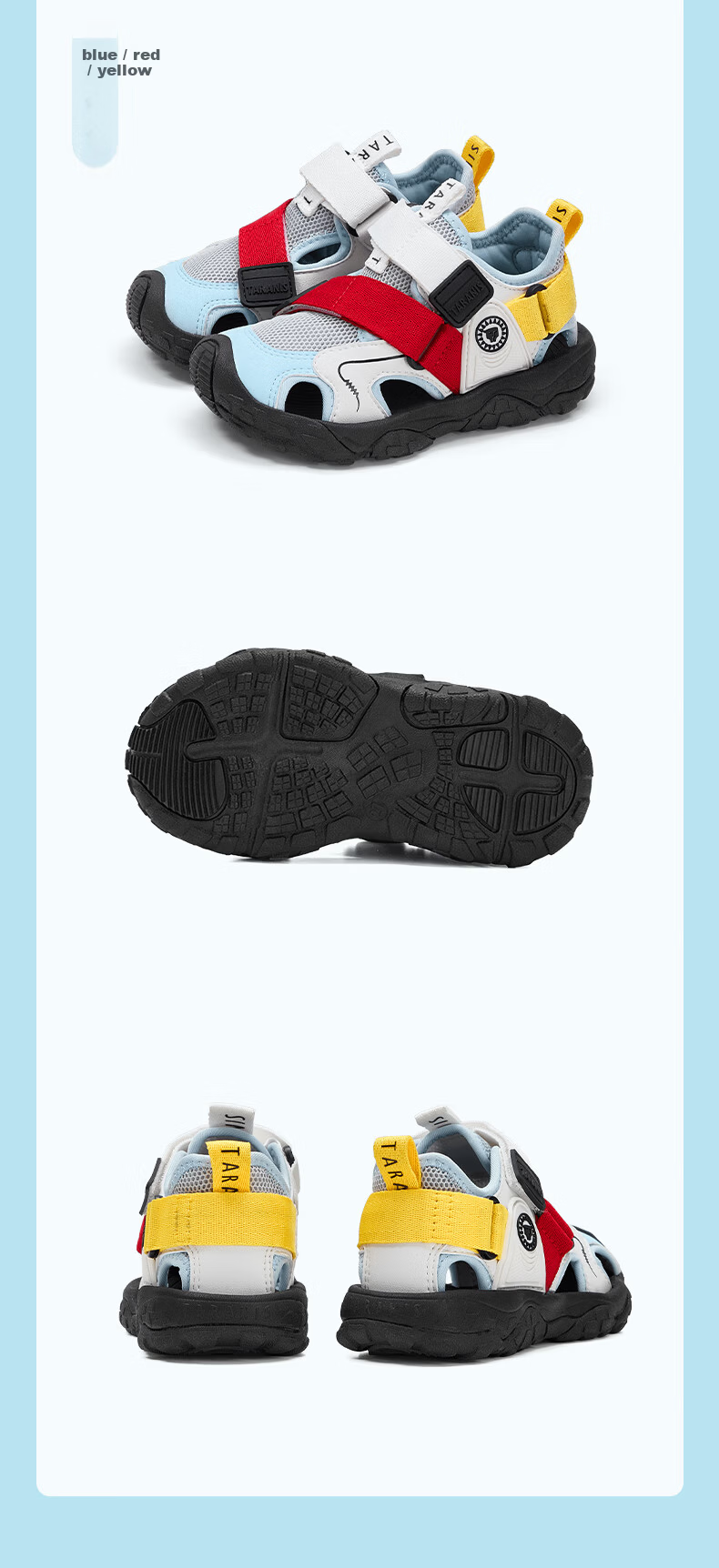 TARANIS Summer Kids Water Wading Sandals Outdoor Creek Shoes Girls Baby Water Shoes Boys Sports Sandals Gray/Silver Size 29 7